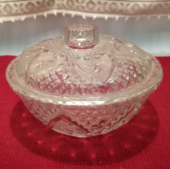 Dining Vintage Pressed Glass Candy Dish Poshmark